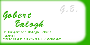 gobert balogh business card